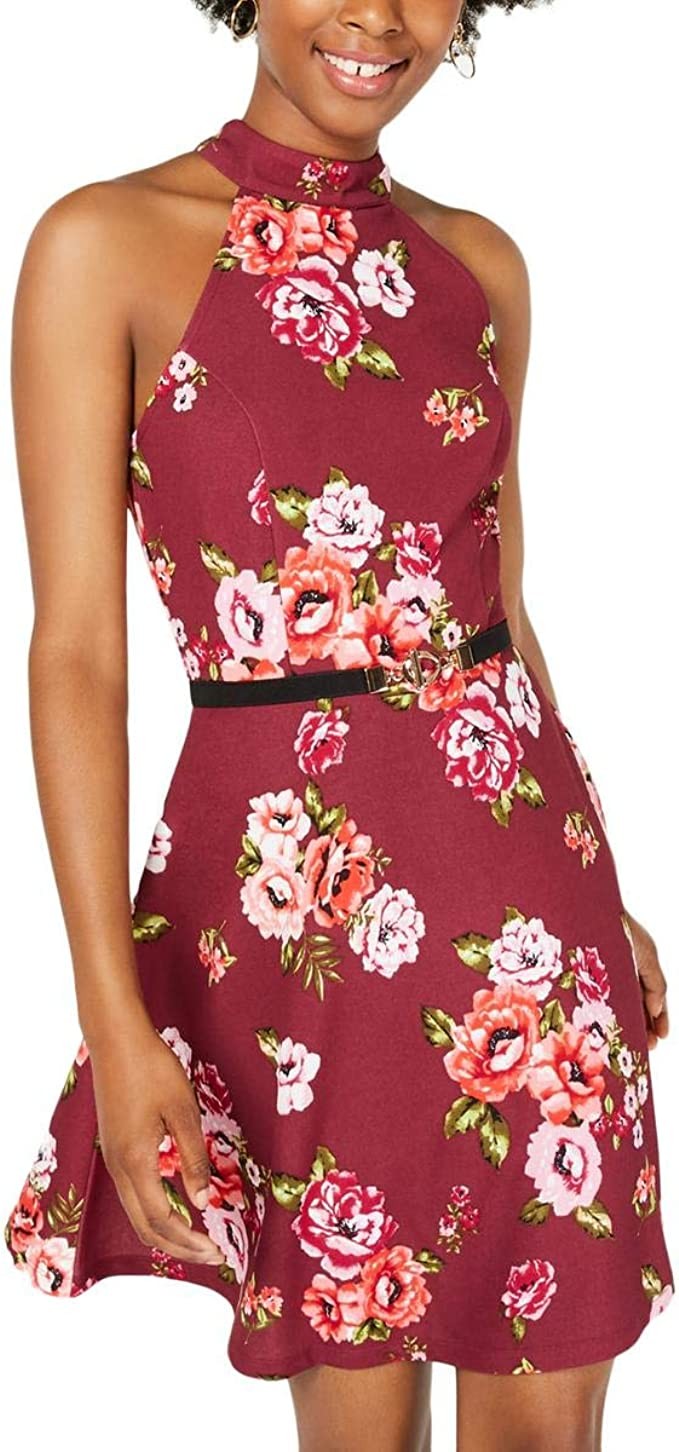 CRAVE FAME ( YOUNIQUE Youth Belt Skate Skirt Fuchsia Combination M